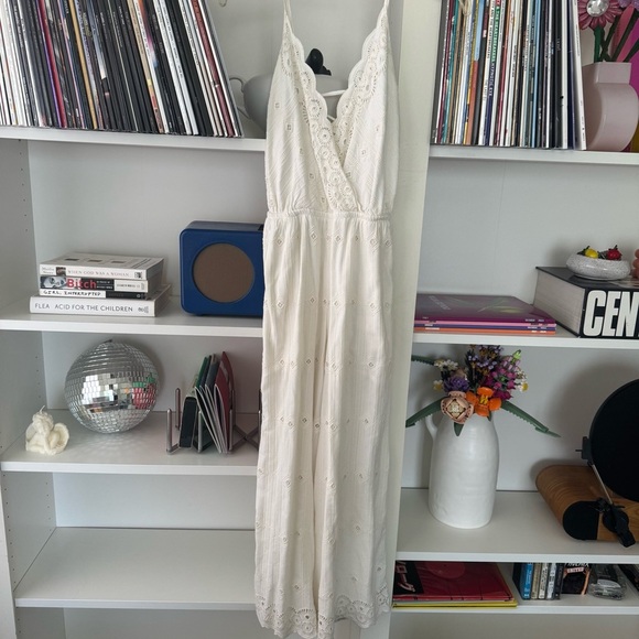 L*SPACE Ciara White Eyelet Embroidered Lace Jumpsuit - Picture 5 of 10